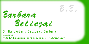 barbara beliczai business card